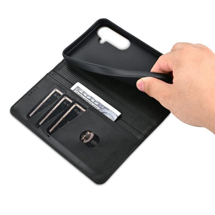 AZNS - AZNS Samsung Galaxy A26 5G Fodral Äkta läder - Svart