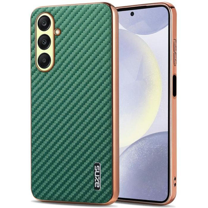AZNS - AZNS Samsung Galaxy A26 5G Fodral - Electroplating Carbon Fiber PU + TPU - Grön