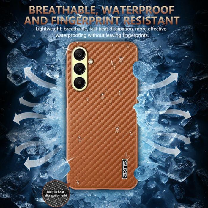 AZNS - AZNS Samsung Galaxy A26 5G Fodral - Electroplating Carbon Fiber PU + TPU - Grön
