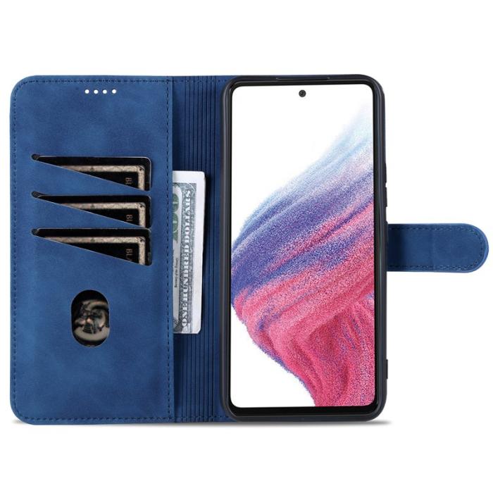 AZNS - AZNS Samsung Galaxy A34 5G Fodral Äkta läder - Blå