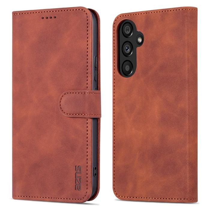 AZNS - AZNS Samsung Galaxy A34 5G Fodral Äkta läder - Brun