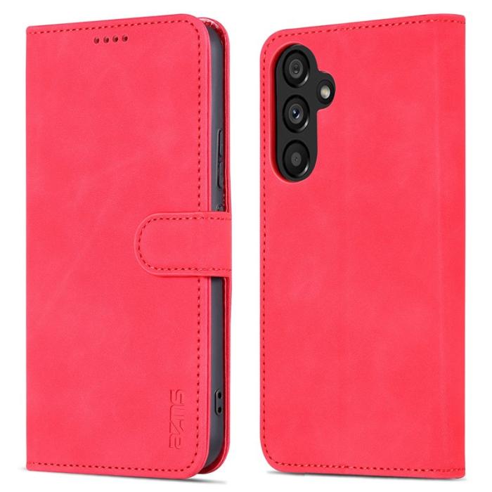 AZNS - AZNS Samsung Galaxy A34 5G Fodral Äkta läder - Röd