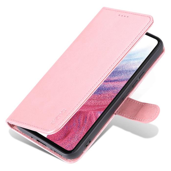 AZNS - AZNS Samsung Galaxy A34 5G Fodral Äkta läder - Roséguld