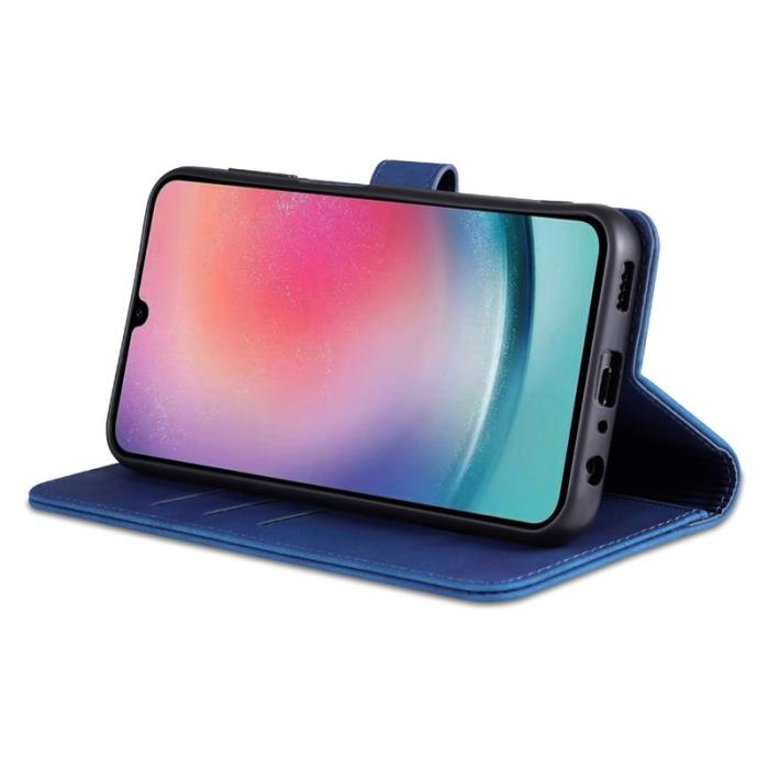 AZNS - AZNS Samsung Galaxy A35 5G Fodral i Äkta Läder - Blå
