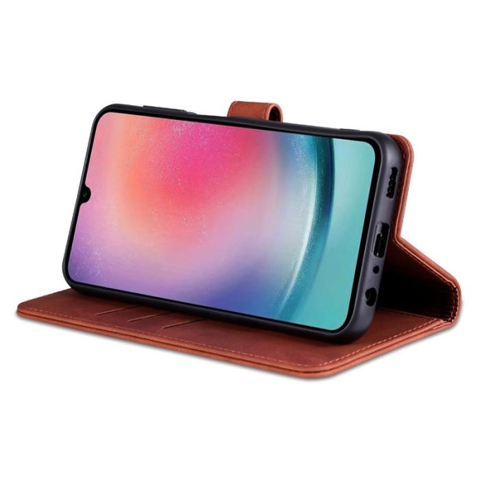 AZNS - AZNS Samsung Galaxy A35 5G Fodral i Äkta Läder - Brun