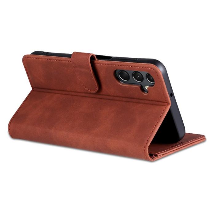 AZNS - AZNS Samsung Galaxy A35 5G Fodral i Äkta Läder - Brun