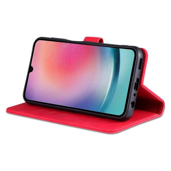 AZNS - AZNS Samsung Galaxy A35 5G Fodral i Äkta läder - Röd