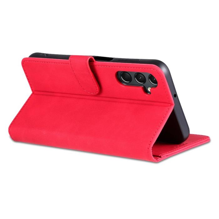 AZNS - AZNS Samsung Galaxy A35 5G Fodral i Äkta läder - Röd