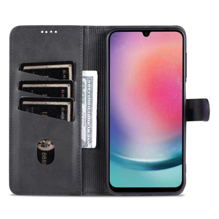 AZNS - AZNS Samsung Galaxy A35 5G Fodral i Äkta läder - Svart