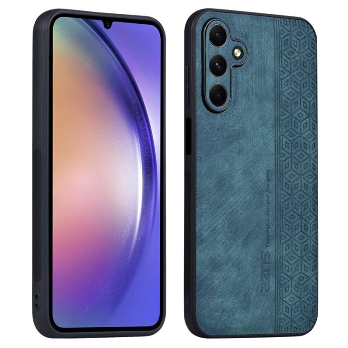 AZNS - AZNS Samsung Galaxy A35 5G Fodral Imprinted PU Läder - Grön