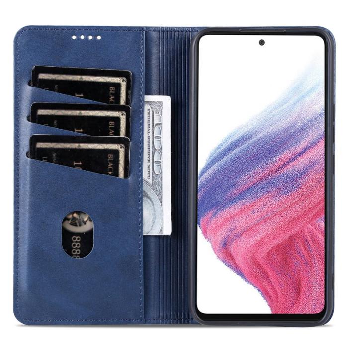 AZNS - AZNS Samsung Galaxy A35 5G Fodral - PU Läder - Blå