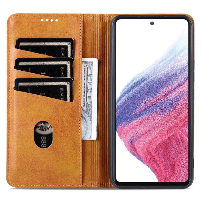 AZNS - AZNS Samsung Galaxy A35 5G Fodral - PU Läder - Brun