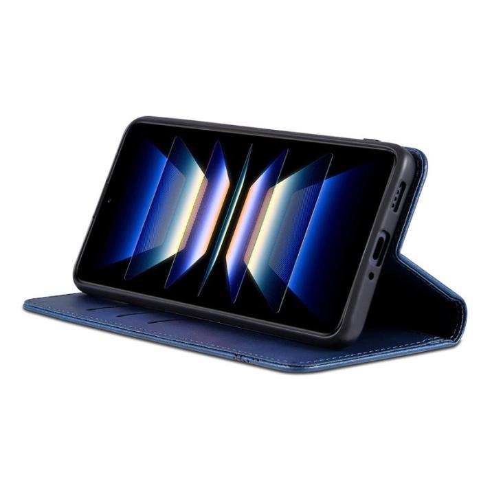 AZNS - AZNS Samsung Galaxy A36 5G Fodral Äkta läder - Blå