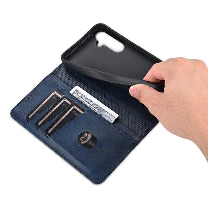 AZNS - AZNS Samsung Galaxy A36 5G Fodral Äkta läder - Blå