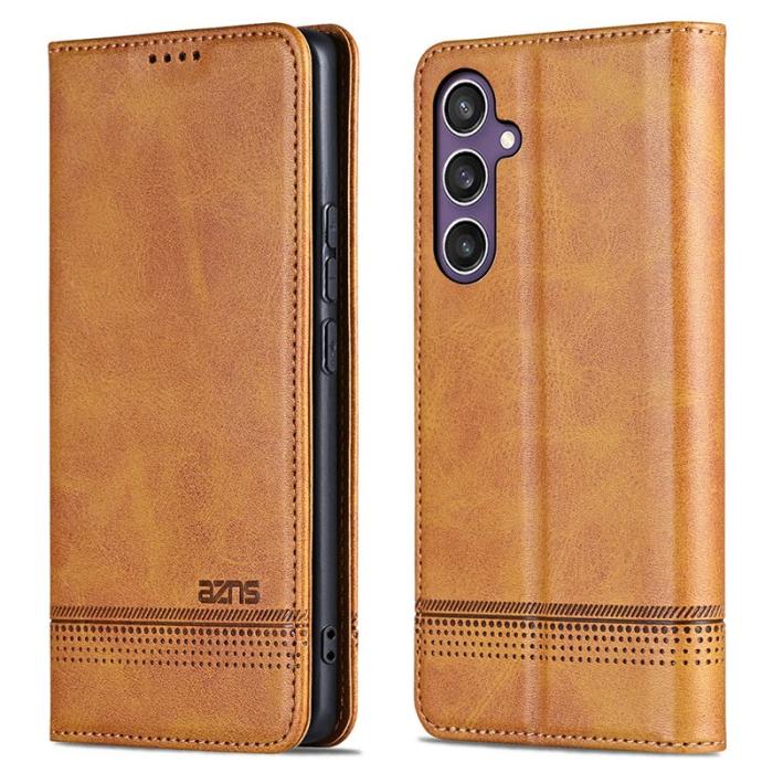 AZNS - AZNS Samsung Galaxy A36 5G Fodral Äkta läder - Brun