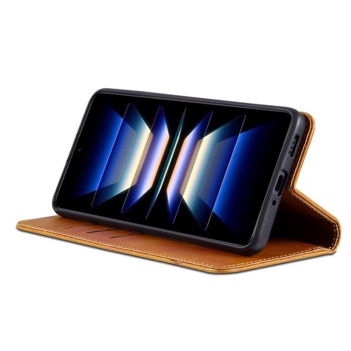 AZNS - AZNS Samsung Galaxy A36 5G Fodral Äkta läder - Brun