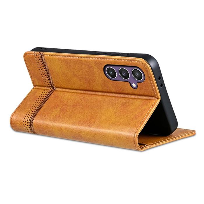 AZNS - AZNS Samsung Galaxy A36 5G Fodral Äkta läder - Brun