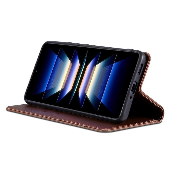 AZNS - AZNS Samsung Galaxy A36 5G Fodral Äkta läder - Kaffe