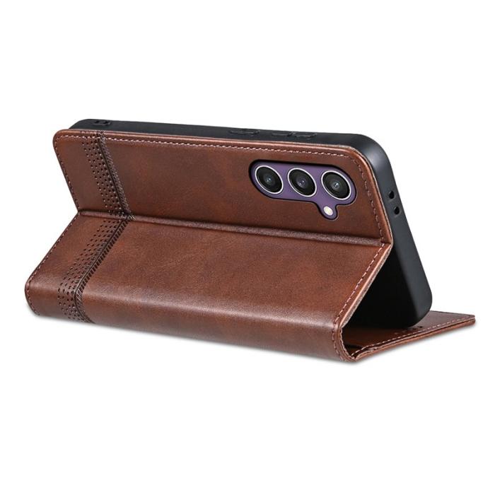 AZNS - AZNS Samsung Galaxy A36 5G Fodral Äkta läder - Kaffe