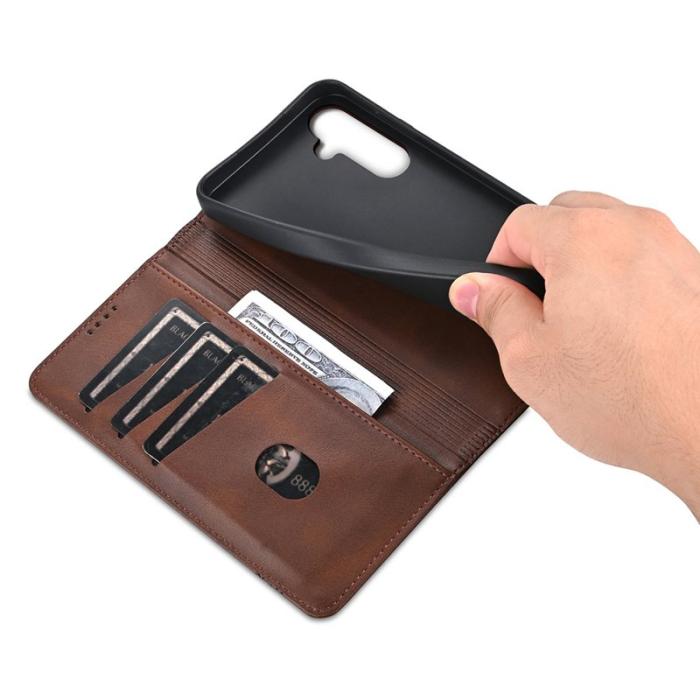 AZNS - AZNS Samsung Galaxy A36 5G Fodral Äkta läder - Kaffe