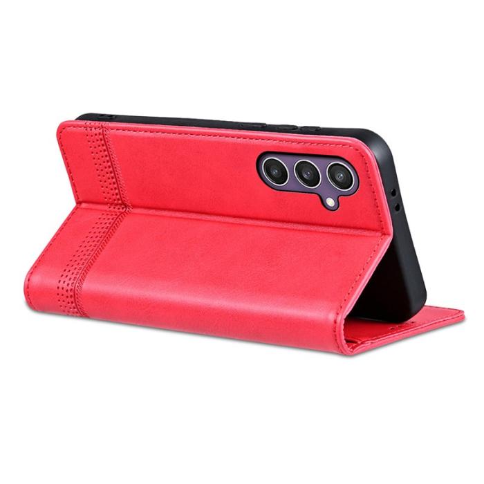 AZNS - AZNS Samsung Galaxy A36 5G Fodral Äkta läder - Röd