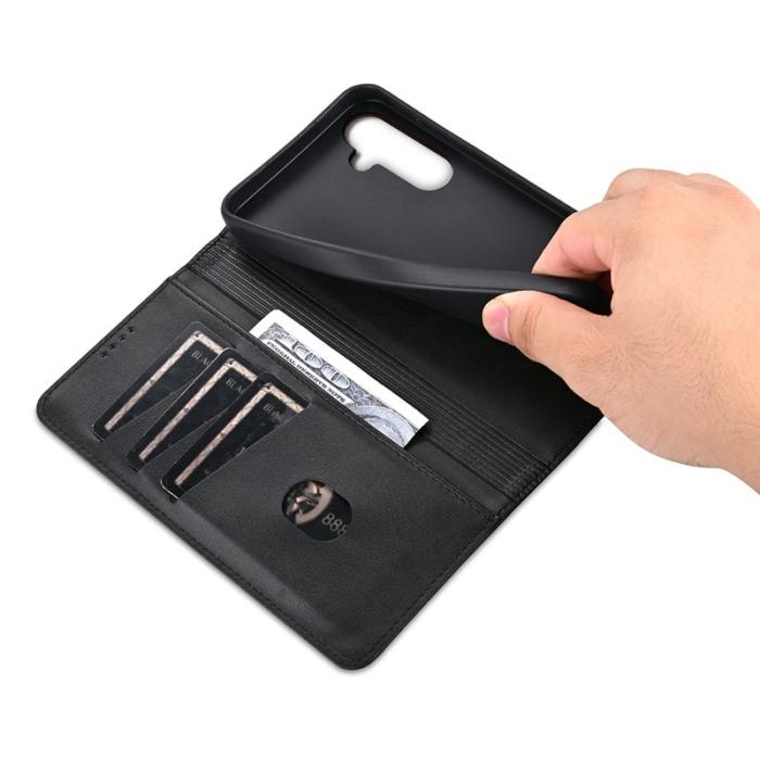 AZNS - AZNS Samsung Galaxy A36 5G Fodral Äkta läder - Svart