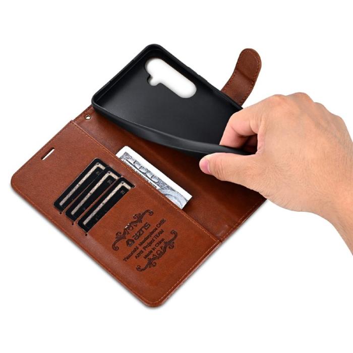 AZNS - AZNS Samsung Galaxy A36 5G Fodral Anti-Scratch Konstläder - Brun