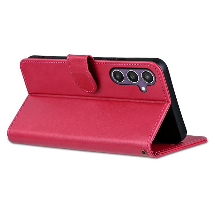 AZNS - AZNS Samsung Galaxy A36 5G Fodral Anti-Scratch PU Läder - Röd