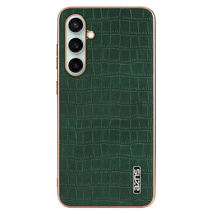 AZNS - AZNS Samsung Galaxy A36 5G Fodral - Elektropläterad Krokodil PU+TPU - Grön