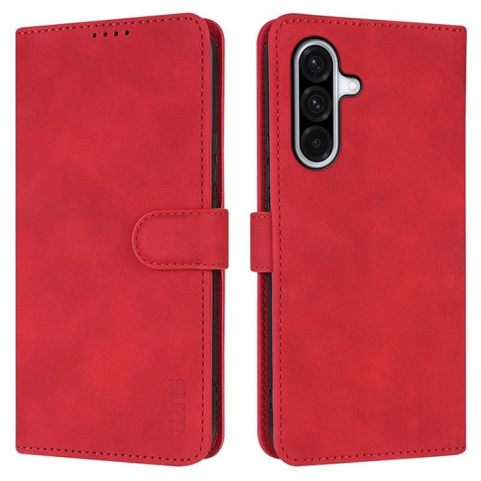 AZNS - AZNS Samsung Galaxy A36 5G Fodral PU Läder Plånboksfodral - Röd