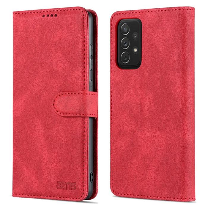 AZNS - AZNS Samsung Galaxy A52 5G Skal Äkta läder - Röd