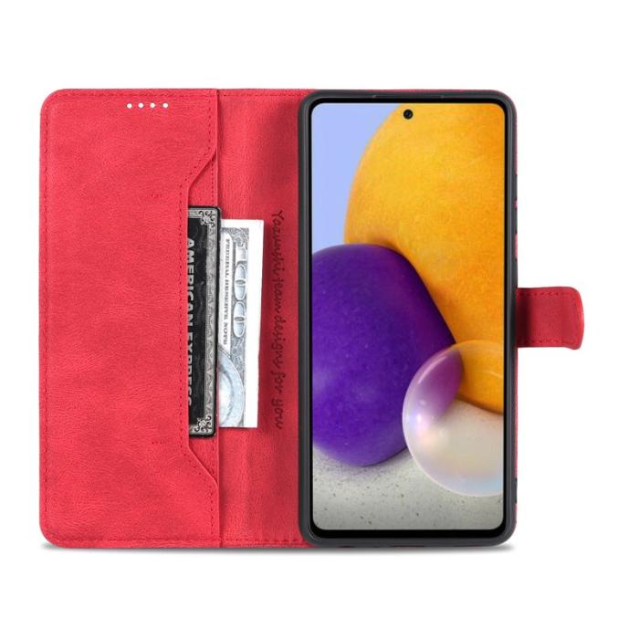 AZNS - AZNS Samsung Galaxy A52 5G Skal Äkta läder - Röd
