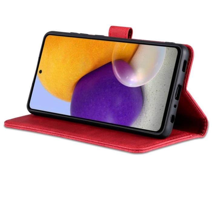 AZNS - AZNS Samsung Galaxy A52 5G Skal Äkta läder - Röd