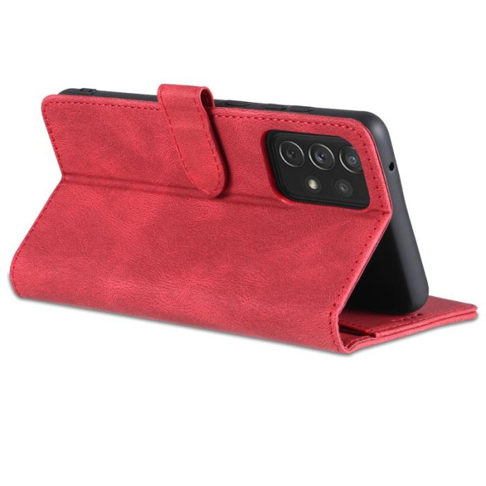 AZNS - AZNS Samsung Galaxy A52 5G Skal Äkta läder - Röd