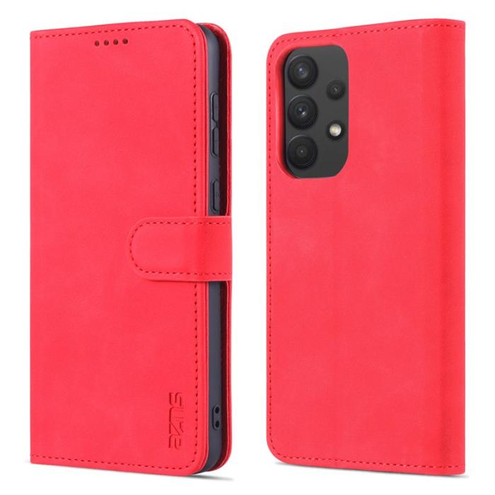 AZNS - AZNS Samsung Galaxy A53 5G Fodral Äkta läder - Röd