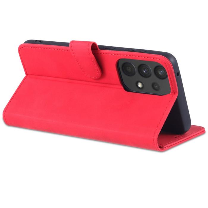 AZNS - AZNS Samsung Galaxy A53 5G Fodral Äkta läder - Röd