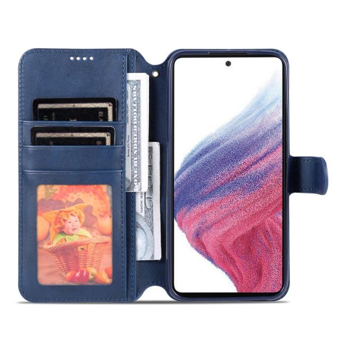 AZNS - AZNS Samsung Galaxy A54 5G Fodral - Äkta läder - Blå