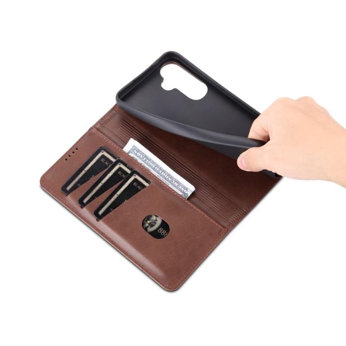 AZNS - AZNS Samsung Galaxy A54 5G Fodral - Äkta läder - Kaffe