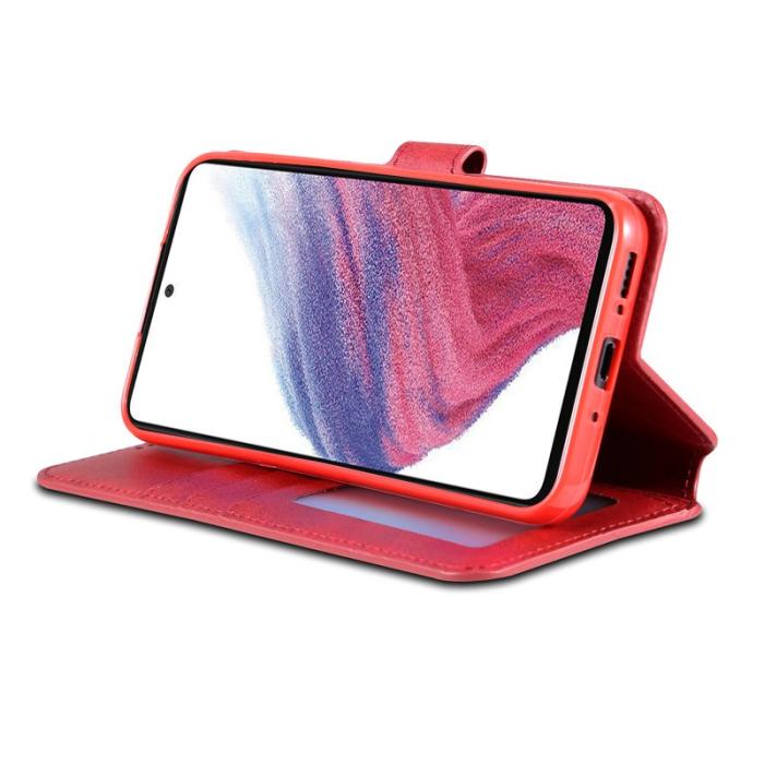 AZNS - AZNS Samsung Galaxy A54 5G Fodral - Äkta läder - Röd