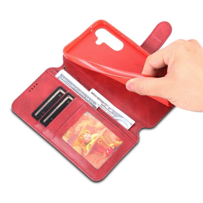 AZNS - AZNS Samsung Galaxy A54 5G Fodral - Äkta läder - Röd