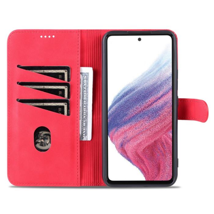AZNS - AZNS Samsung Galaxy A54 5G Fodral PU Läder - Röd