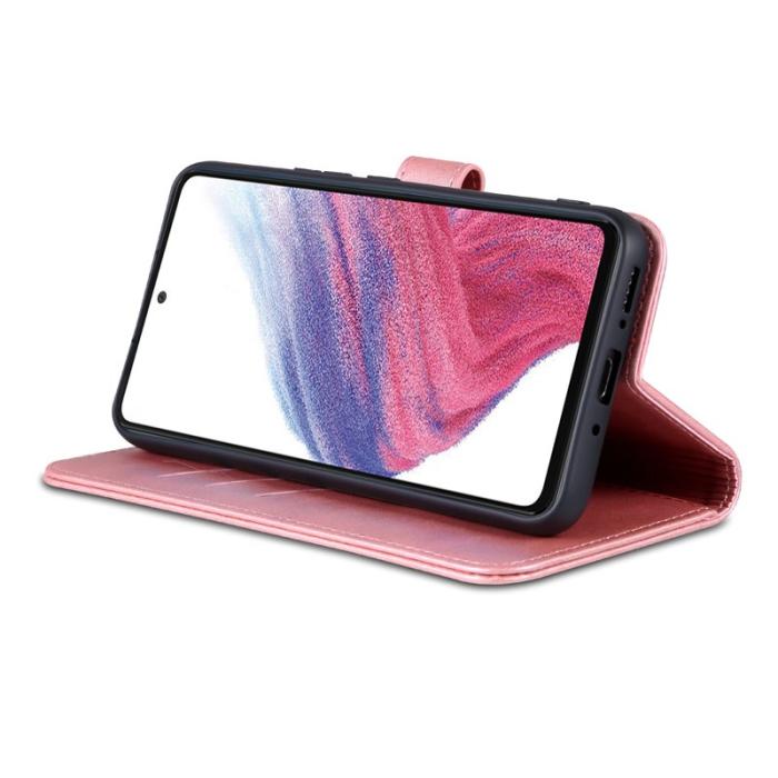 AZNS - AZNS Samsung Galaxy A54 5G Fodral PU Läder - Rose Gold
