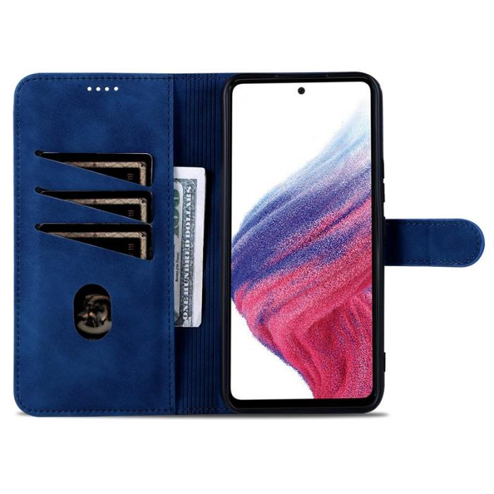 AZNS - AZNS Samsung Galaxy A55 5G Fodral i Äkta läder - Blå