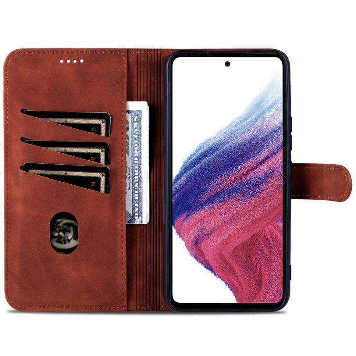 AZNS - AZNS Samsung Galaxy A55 5G Fodral i Äkta Läder - Brun