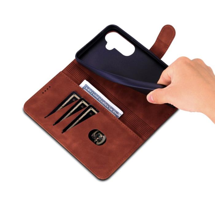 AZNS - AZNS Samsung Galaxy A55 5G Fodral i Äkta Läder - Brun