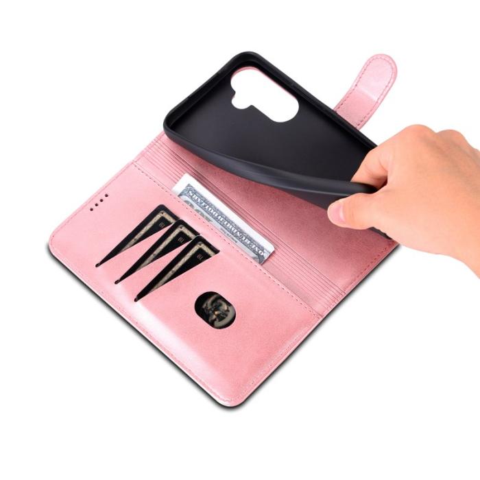 AZNS - AZNS Samsung Galaxy A55 5G Fodral i Äkta Läder - Roséguld