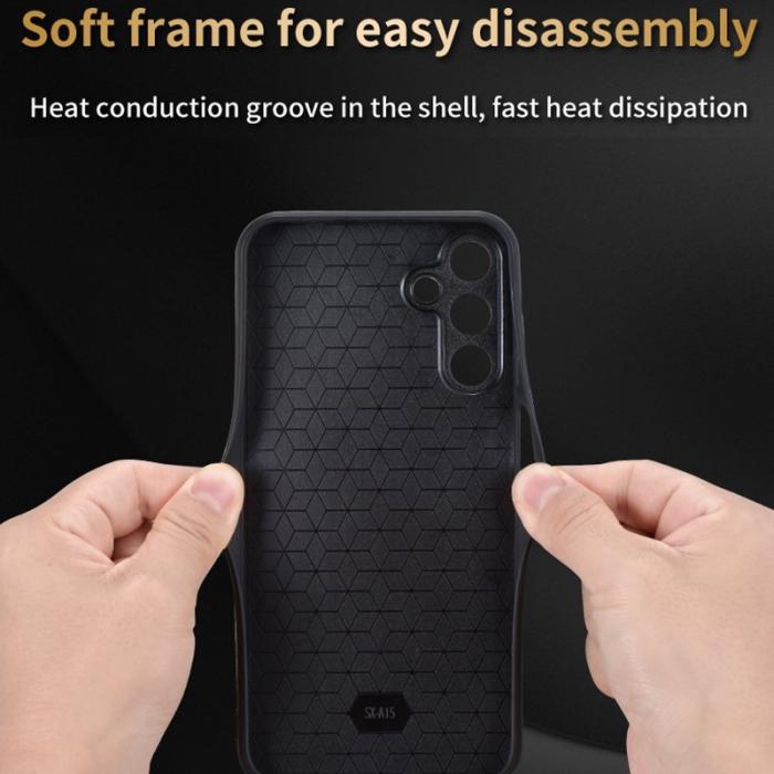 AZNS - AZNS Samsung Galaxy A55 5G Fodral - PU Läder - Brun