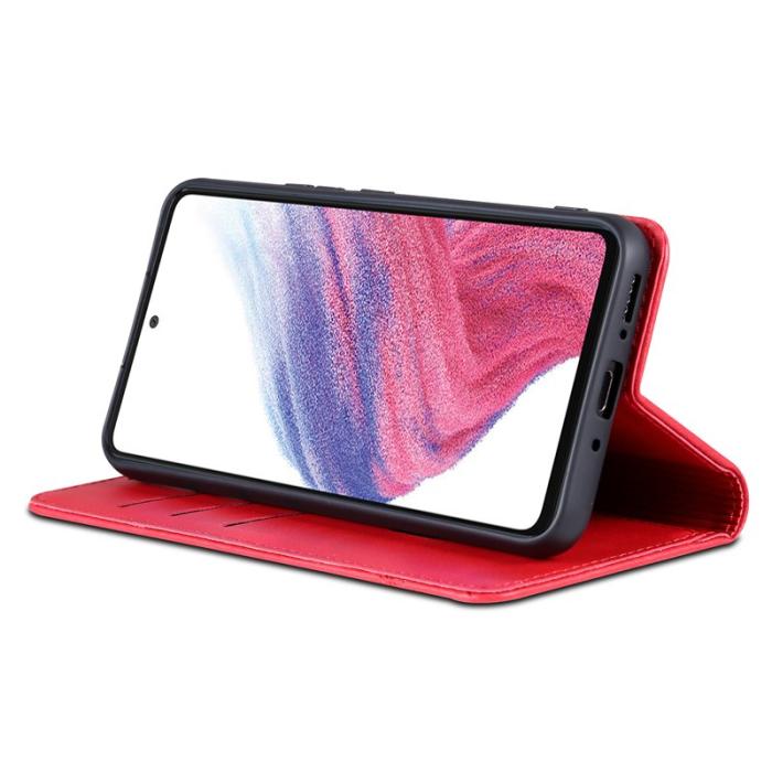 AZNS - AZNS Samsung Galaxy A55 5G Fodral PU Läder - Röd