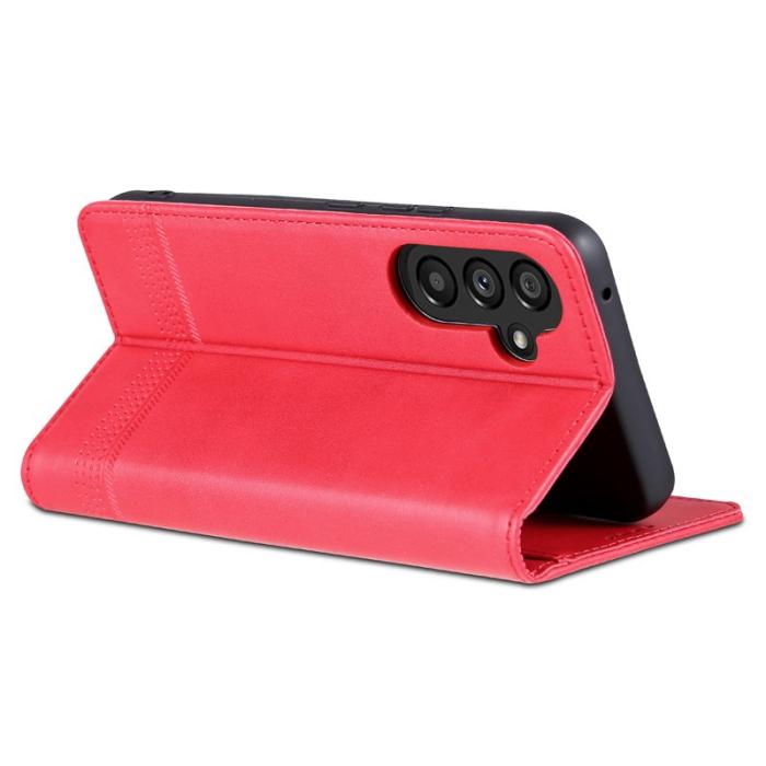 AZNS - AZNS Samsung Galaxy A55 5G Fodral PU Läder - Röd