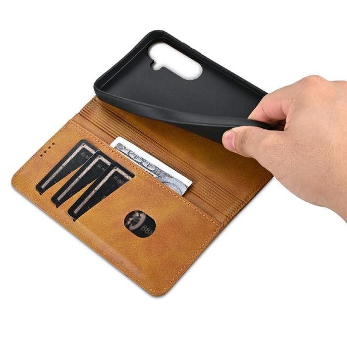 AZNS - AZNS Samsung Galaxy A56 5G Fodral Äkta läder - Brun